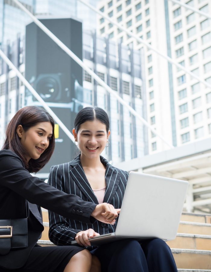 Business woman talking or Conversation Outdoor.